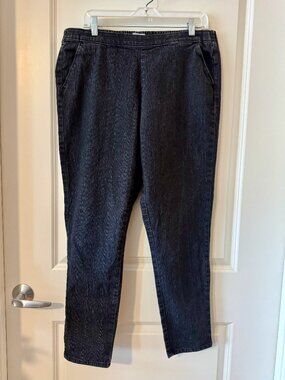 Laura Scott Pull-On Denim Jeggings. Black – XL